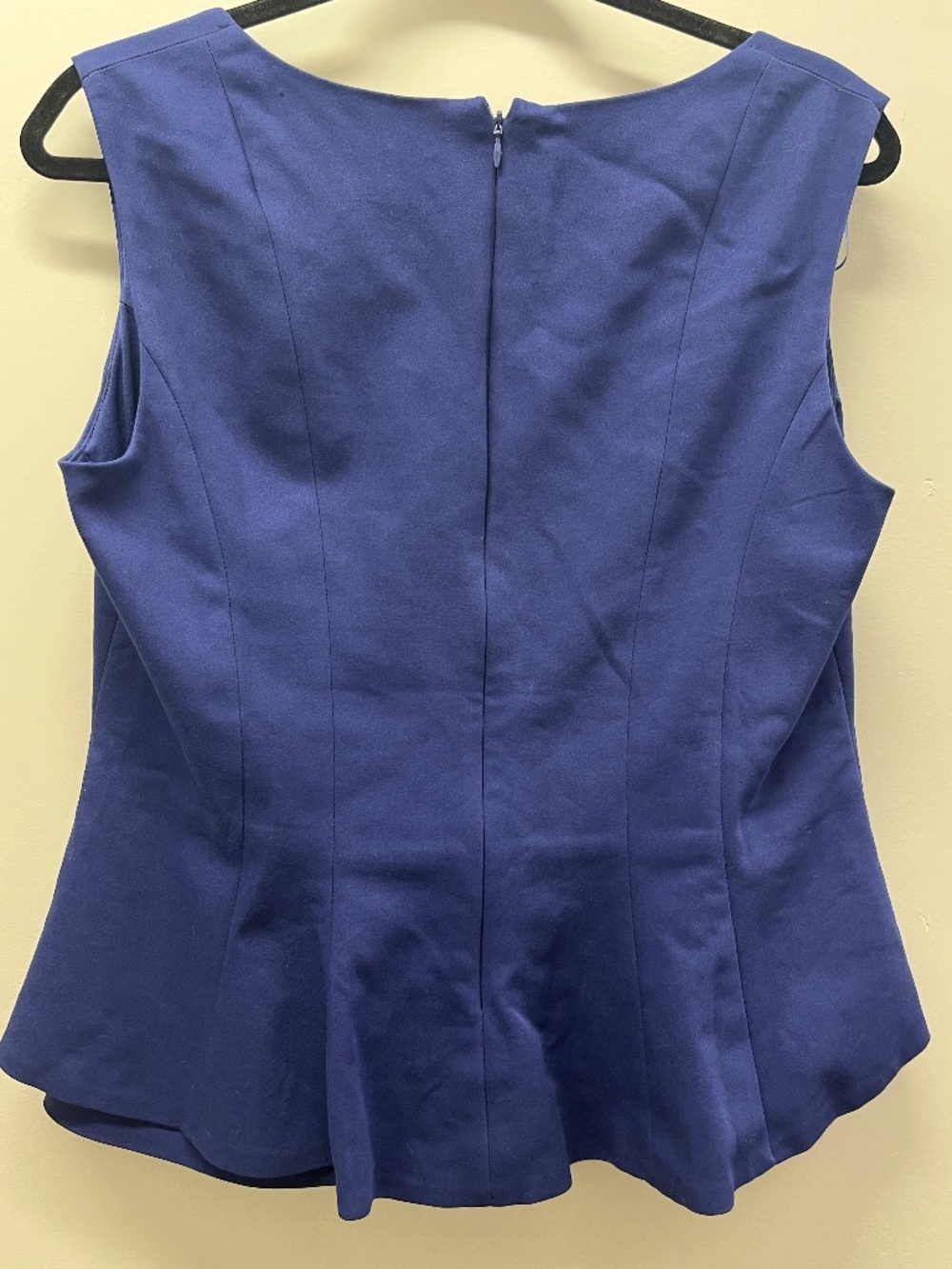 Philosophy blue sleeveless peplum top
